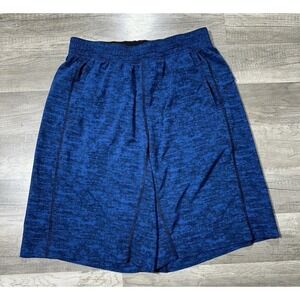 Lululemon Mens Size Small 11" Linerless Heathered Blue Shorts Drawstring